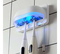 Oclean S1 esterilizador de cepillo de dientes ultravioleta, secador de calefacción y ventilador de secado, cepillo de dientes esterilizador con soporte montado en la pared, -blanco