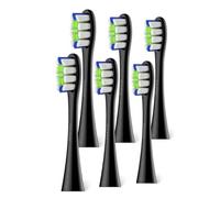 Oclean Standard Clean Cabezales de cepillo, 6 piezas de cabezales para cepillo de dientes eléctrico, compatibles con todos los cepillos de dientes eléctricos de Oclean, con cerdas DuPont - Negro