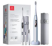 Oclean X Pro Digital Cepillo de dientes eléctrico, 3 Modos, 4 Cabezales de cepillo y estuche de viaje, con pantalla a color, Duración de la batería 30 días, con temporizador y aplicación, Plateado