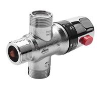 Ocnvlia VáLvula de Mezcla TermostáTica de Cobre SóLido de 3 VíAs VáLvula de Calentador de Agua Solar de 3/4 de Pulgada VáLvula de Control de Temperatura de RegulacióN