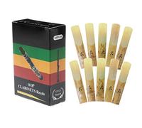 Ocobudbxw 10 unids/set bb clarinete cañas de bambú tradicional caña fuerza 2.0/2.5/3.0