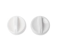 BYUP 2 botones universales para horno microondas con agujero en forma de D, plástico, color blanco