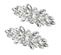 Ocobudbxw, 2 uds, Clip para zapato, zapatos de boda, tacón alto para mujer, decoración de novia, diamantes de imitación, clips decorativos brillantes con hebilla