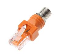 Ocobudbxw F Hembra a RJ45 Macho Adaptador de acoplador de Barril coaxial RJ45 a convertidor de Conector RF