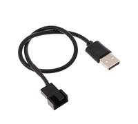 Ocobudbxw USB 2.0 A Macho a Cable Adaptador de Conector de 3 Pines / 4 Pines para Ventilador de PC de computadora de 5 V
