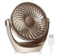 OCOOPA Ventilador USB, ventilador de mesa USB con fuerte flujo de aire y funcionamiento silencioso, ventilador de refrigeración portátil, velocidad ajustable, cabezal giratorio de 360° para el hogar