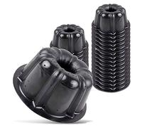 O'Creme Mini moldes de plástico para hornear flan - Molde para hornear con silicona antiadherente - Moldes reutilizables antiadherentes para hornear y mucho más - Paquete de 25 unidades