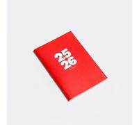 OCTÀGON DESIGN | 2025/2026 Small Monthly Planner | Planificador mensual académico | 12 meses; agosto 2025 - julio 2026 | El icónico Monthly Planner de Octàgon | sim A5 | Color Rojo | Tapa blanda