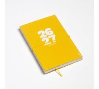 OCTÀGON DESIGN | 2026-2027 Weekly Planner | Encuadernación tipo Exposed Spine| Planificador semanal | 12 meses; agosto 2026 - julio 2027 | Tamaño similar a A5 (13,5 x 20 cm) | Color Indian Yellow