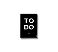OCTÀGON DESIGN | Bloc de notas TO DO | To do today - soon - later | 75 hojas | Color negro | Tamaño similar a A5 (135x200)
