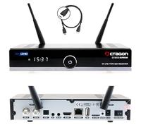 OCTAGON SF8008 UHD 4K Supreme Twin Sat Receiver, 2 sintonizadores DVB-S2X, E2 Linux & Define OS, con función de grabación, M.2 M Key, Gigabit LAN, Bluetooth, lector de tarjetas, satélite a IP