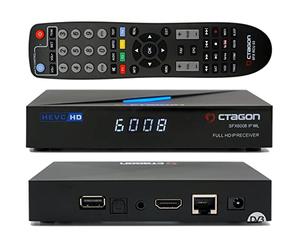 Octagon SFX6008 IP WL Full-HD H.265 HEVC, E2 Linux Set Top Box & Smart Internet TV Receptor Sat to Client Support, DLNA, YouTube, Web-Radio, 150 Mbits, HDMI, negro