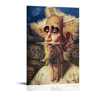 Octavio Ocampo Don Quijote - Lienzo impermeable para pared, impresión HD resistente a los rayos UV, apto para salas de estar y pasillos, ideal para regalo, estilo marco, 30 x 45 cm