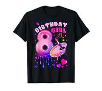 Octavo cumpleaños, Niña de 8 años, Dibujado, Número 8 Camiseta