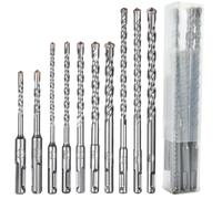 OctBird 10 Brocas Para Hormigón SDS Plus, Brocas De Carburo Sds Plus Con 4 Filos De Corte, Brocas Para Pared Compatibles Con Todos Los Taladros Con Martillo Perforador (Diámetro 5/6/8/10/12 Mm)