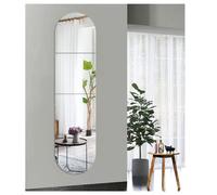 OctBird Espejo de puerta de maquillaje de cuerpo completo, 4 espejos acrílicos sin marco, 30 x 30 cm, seguro para el gimnasio en casa, fácil de instalar