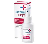 octenisept Spray desinfectante de heridas: antiséptico indoloro para el tratamiento de heridas agudas y crónicas, protege contra infecciones de heridas, solución de 50 ml