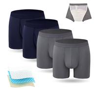 Octipa ultraabsorbentes para incontinencia para hombre, calzoncillos bóxer para hombre con almohadilla absorbente móvil, capacidad para absorber 200 ml de orina (4*Mix, XX-Large)