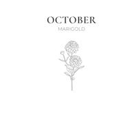 October Birth Flower Journal: Marigold (Blank)
