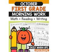 October First Grade Morning Work: Math, Reading, and Writing (First Grade Morning Work Workbooks)
