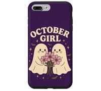 October Girl Cosmos Flower Cute Ghost Halloween Cumpleaños Carcasa para iPhone 7 Plus/8 Plus