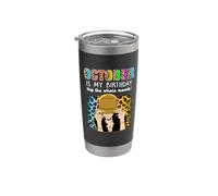 October Is My Birthday Yep The Whole Month Birthday Vaso térmico de acero inoxidable de doble pared