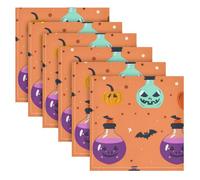 October Magic - Servilletas decorativas reutilizables coloridas y ecológicas, lavables a máquina, servilletas de tela para fiestas de boda, fiestas, decoraciones de Halloween, 20 x 20 pulgadas