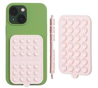 OCTOBUDDY Doble || Funda de Silicona con Ventosa de Teléfono Soporte Adhesivo || Compatible con iPhone y Android, Soporte de Accesorios Móviles Manos Libres Antideslizante para Selfies y Videos (Doble
