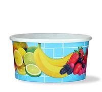 Octopus 200 tarrinas de helado, tarrina de papel para helado o tarrina para fruta con 160 ml de volumen de llenado, para dos bolas de helado