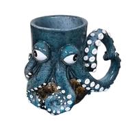 Octopus Coffee Tagues - Tazas De Café Hechas A Mano | Taza De Octopus | Oceans Criature Octopus Mug | Pulpo Hecho A Mano | Estatuas De Novelas De Arte Creativo Para Amantes Del Mar Apasionados Del Té