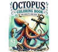 Octopus Coloring Book for Adults and Kids: Cute Baby Octopuses, Ocean Animal Nature Wildlife Activity Gifts, Travel Souvenir Sea Life Coloring Pages