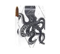 Octopus Cosmic Planets - Estuche portátil para lápiz labial, mini caja de almacenamiento de lápiz labial con espejo para mujer, Varios colores, 9.5x2x7 cm/3.7x0.8x2.7 in