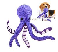 Octopus Dog Toy, Plush Squeaky Toy, Teething Chewer Game, Sturdy Bite-Resistant Design, Soft Interactive Material, Perfect for Indoor Play, Backyard Fun, Pool Time and Beach or Travel Adventures