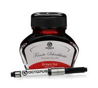 Octopus Fluids Brillant Rot - tinta para escribir con convertidor incluido, tinta para pluma estilográfica, 30 ml Rojo