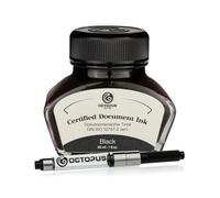 Octopus Fluids Document Ink - Tinta para pluma estilográfica con convertidor (30 ml), color negro