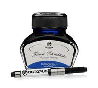 Octopus Fluids Königsblau - tinta para escribir con convertidor incluido, tinta para pluma estilográfica, 30 ml Azul Real borrable