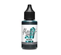 Octopus Fluids Resin Ink PETROL, Tinta de alcohol para colorear resina epoxi y resina UV, Alcohol Ink para Resin Art, resin colours 30 ml, turquesa