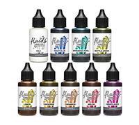 Octopus Fluids Resin Ink Set LIGHT, Tinta de alcohol para colorear resina epoxi y resina UV, Alcohol Ink para Resin Art, 9x 30 ml