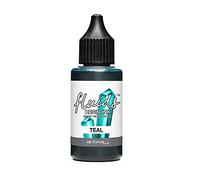 Octopus Fluids Resin Ink TEAL, Tinta de alcohol para colorear resina epoxi y resina UV, Alcohol Ink para Resin Art, resin colours 30 ml, turquesa