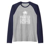 Octopus Gift Always Be Yourself Camiseta Manga Raglan
