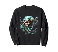 Octopus Graphic Halloween Sea Creature Horror Kraken Skull Sudadera