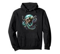 Octopus Graphic Halloween Sea Creature Horror Kraken Skull Sudadera con Capucha