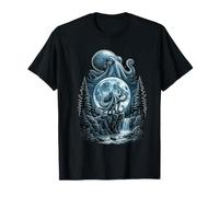 Octopus Howling at The Moon Funny Meme Octopi Lover Men Kid Camiseta