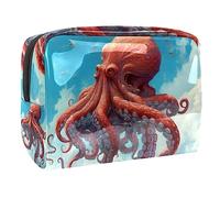 Octopus in The Sky - Bolsa de cosméticos grande para artículos de tocador, práctica bolsa de maquillaje, organizador de pulseras, Multicolor 1, 18.5x7.5x13cm/7.3x3x5.1in