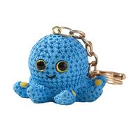 Octopus Keychain Toy | Durable Resin Bag Pendant | Adorable Marine Life Key Holder for Stylish Accessories | Fun Key Ring for Girls, Boys, and Adults' Backpacks or Wallets, azul, Fare riferimento alla