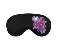 Octopus Love Sleeping Mask con correa ajustable Soft Eye Cover Blackout Blindfold para viajes Relax Nap