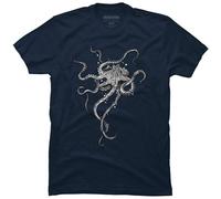 Octopus Men's Graphic T Shirt O-Neck Funny tee Short Sleeve Navy XXL