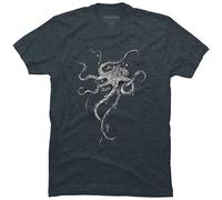 Octopus Men's Graphic T Shirt Short Sleeve Round Neck Clothing Casual Grey 3XL