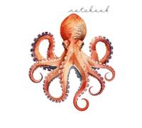 Octopus Notebook - Seaside Minimalist Writing Journal: Elegant Mediterranean-inspired notebook with watercolor ocean aesthetic and premium coastal style