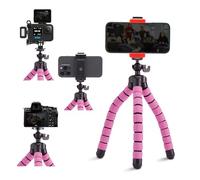 Octopus Phone Holder Portable Flexible Cell Phone Tripod, Mini Travel Camera Stand, Travel or Desk Tripod Compatible with iPhone, Android, GoPro,